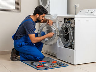 Worried about leaks, noise, or a drum that will not spin? We diagnose the fault and repair the cause, then run a test cycle before finishing.